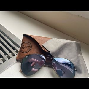 Rayban Aviators including cleaning cloth and case